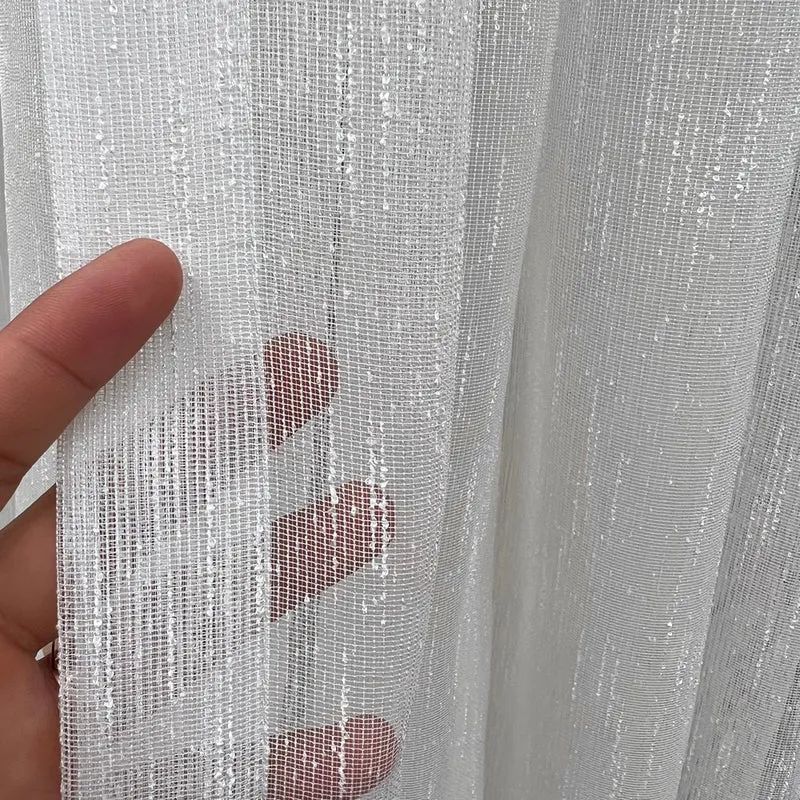 Gardine mit Streifen MILAN Elfenbein – mit Kräuselband (1 Stück)