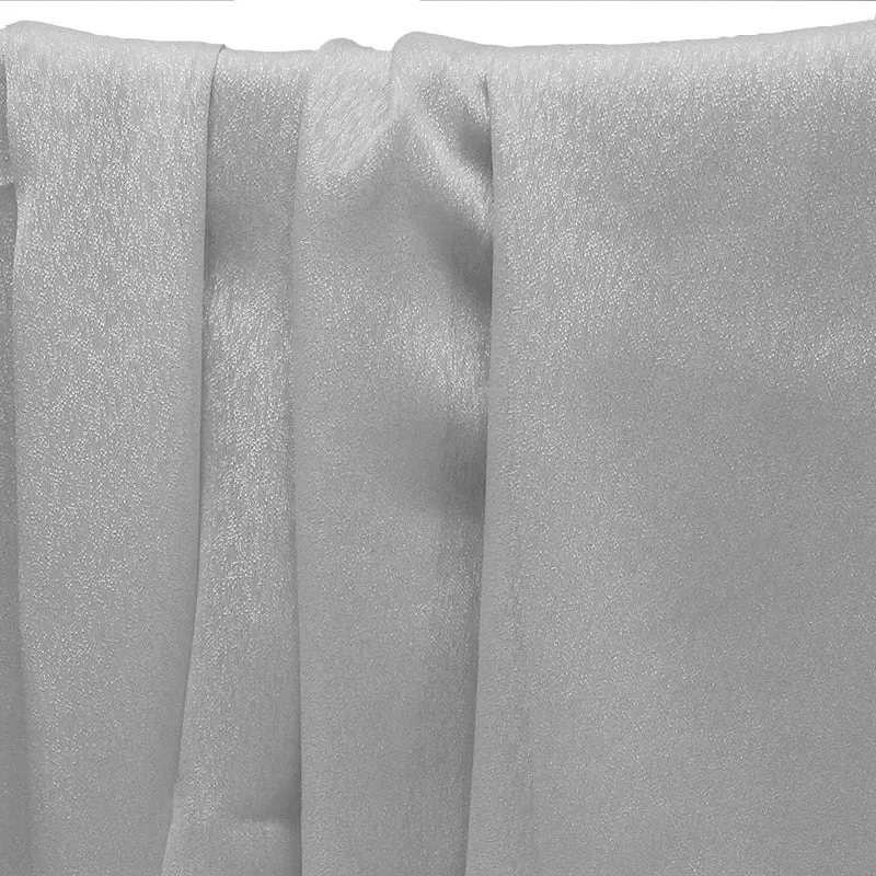 Gardine mit edlem Glanzeffekt Semi Organza transparent Grau – mit Kräuselband (1 Stück)