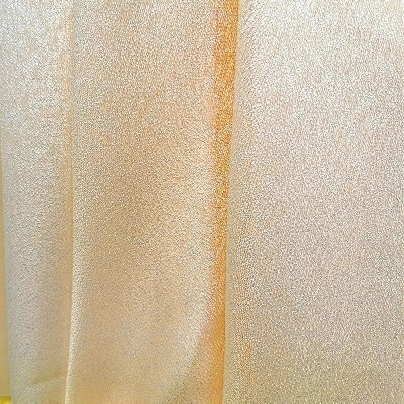 Gardine mit edlem Glanzeffekt Semi Organza transparent Creme – mit Kräuselband (1 Stück)