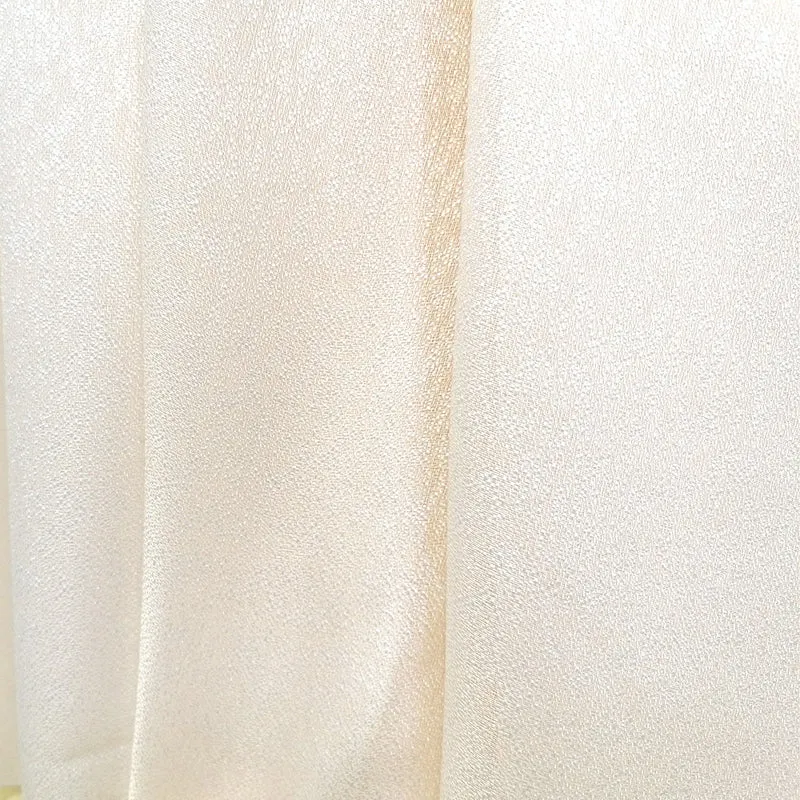Gardine mit edlem Glanzeffekt Semi Organza transparent Elfenbein – mit Kräuselband (1 Stück)