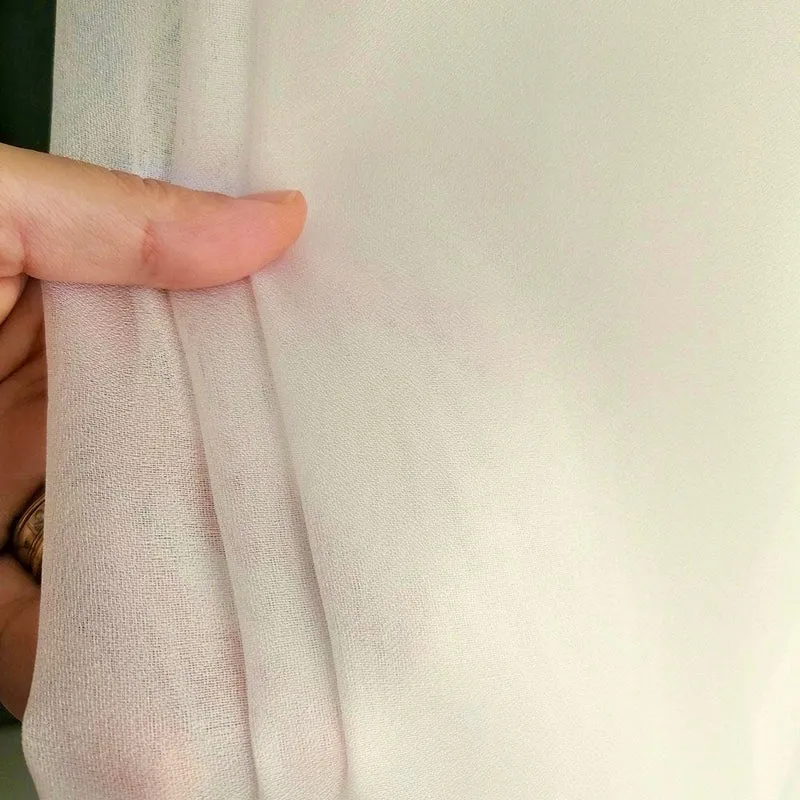 Schiebegardine aus leichtem Voile Creme - mit Kräuselband (1 Stück)