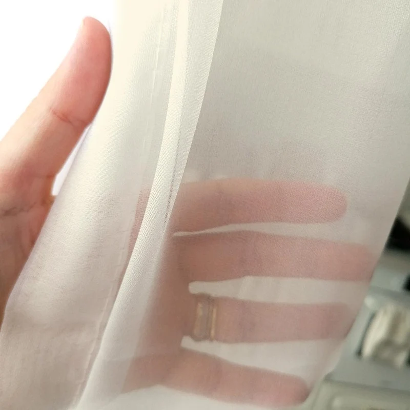 Schiebegardine aus leichtem Voile Elfenbein - mit Kräuselband (1 Stück)