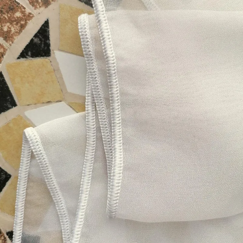 Schiebegardine aus leichtem Voile Elfenbein - mit Kräuselband (1 Stück)
