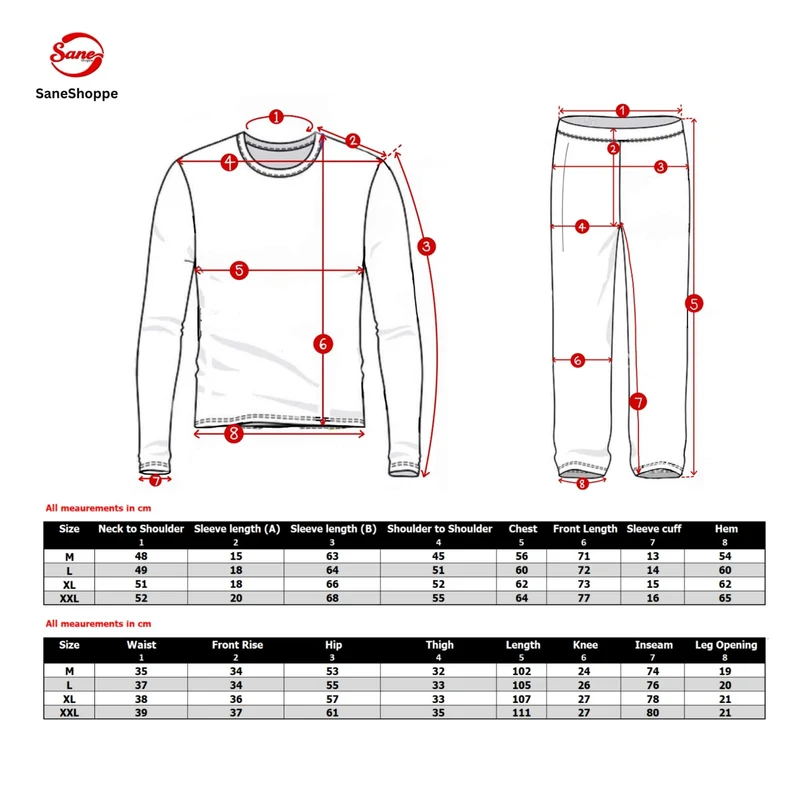 Herren-Pyjama-Set mit Karomuster und Fleece-Oberteil – 3-teiliges Set aus weißer und roter Baumwollhose