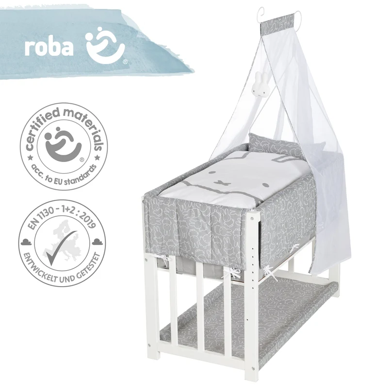 Stubenbett "Miffy" – 3 in 1, Beistellbett, inkl. kompletten Bettzubehör