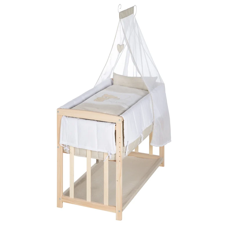 Stuben-/Beistellbett "Liebhabär" – 4 in 1, Babybett, Wiege, Kinderbank