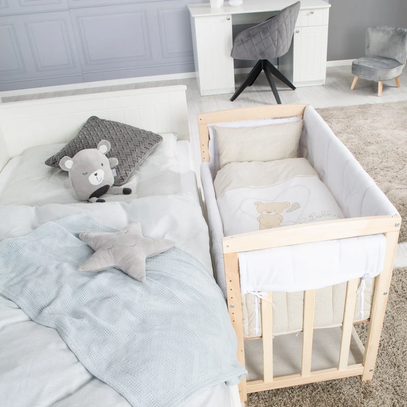 Stuben-/Beistellbett "Liebhabär" – 4 in 1, Babybett, Wiege, Kinderbank