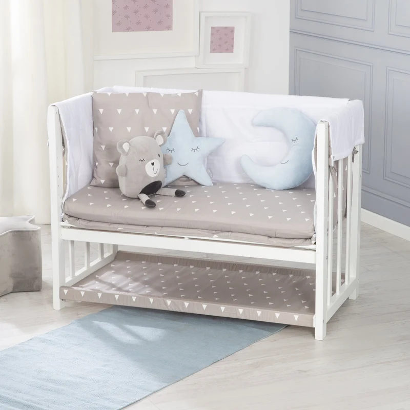 Stuben- & Beistellbett "Indibär" – 4 in 1, Babybett, Wiege & Kinderbank