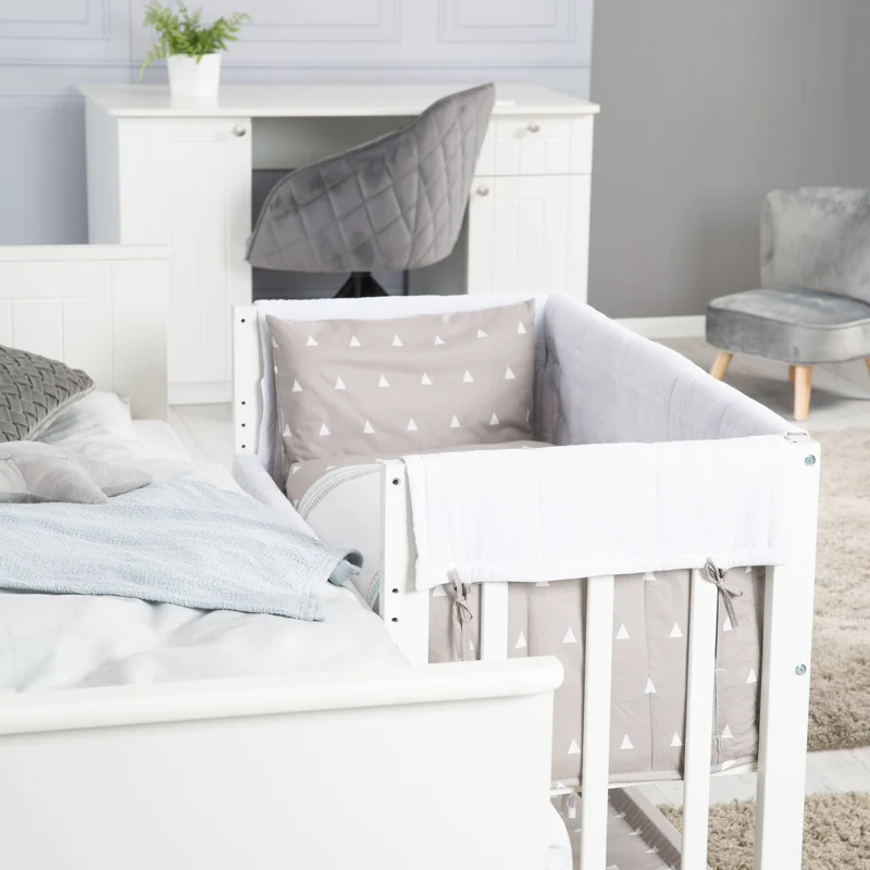 Stuben- & Beistellbett "Indibär" – 4 in 1, Babybett, Wiege & Kinderbank