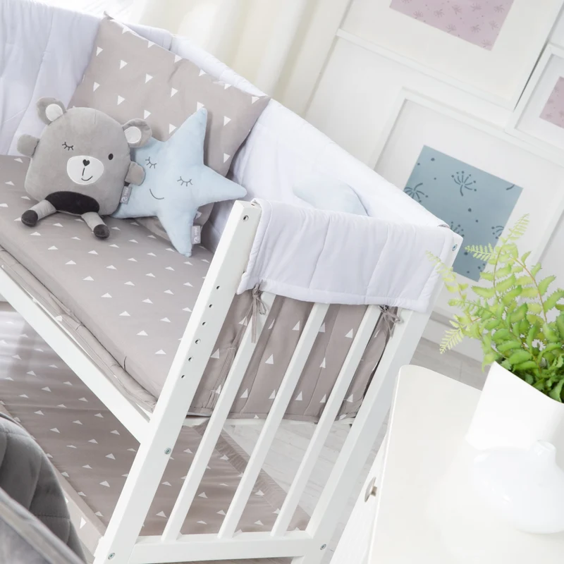 Stuben- & Beistellbett "Indibär" – 4 in 1, Babybett, Wiege & Kinderbank