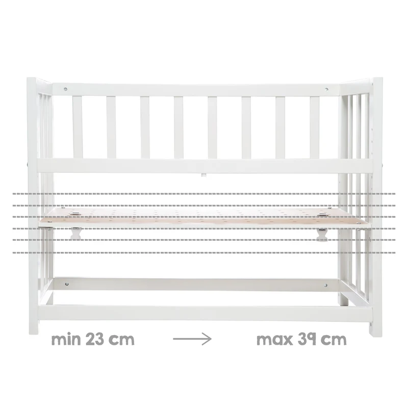 Stuben-/Beistellbett "Adam & Eule" – 4 in 1, Babybett, Wiege & Kinderbank