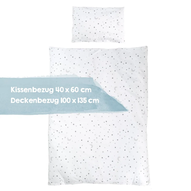 Bettwäsche "Sternenzauber" – 100 x 135 cm, 2-teiliger Decken- & Kissenbezug