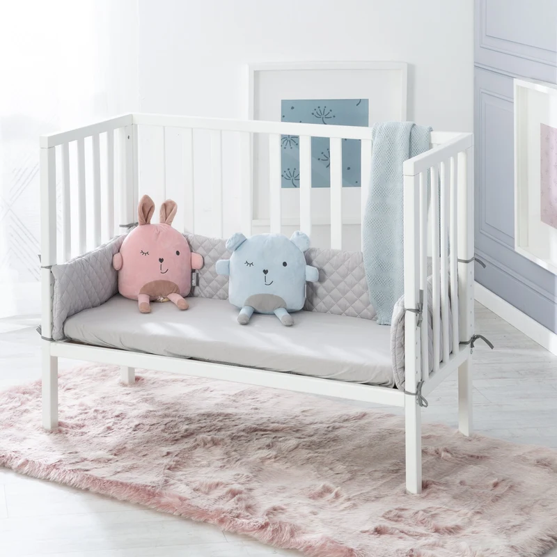 Beistellbett "roba Style" – 2 in 1, weiß, inkl. Matratze, Nestchen & Barriere