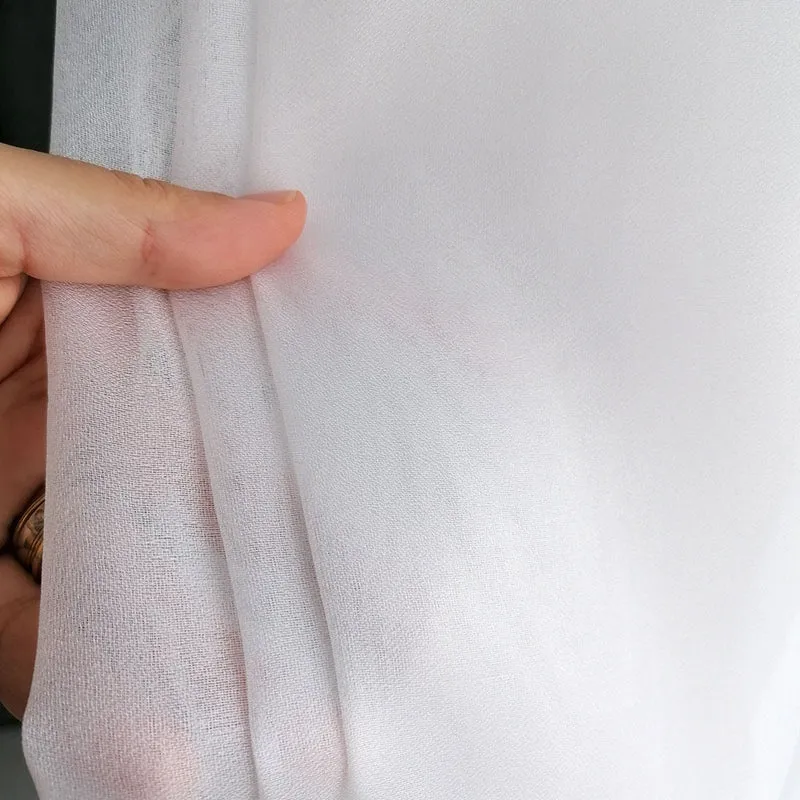 Schiebegardine aus leichtem Voile Weiß - mit Kräuselband (1 Stück)