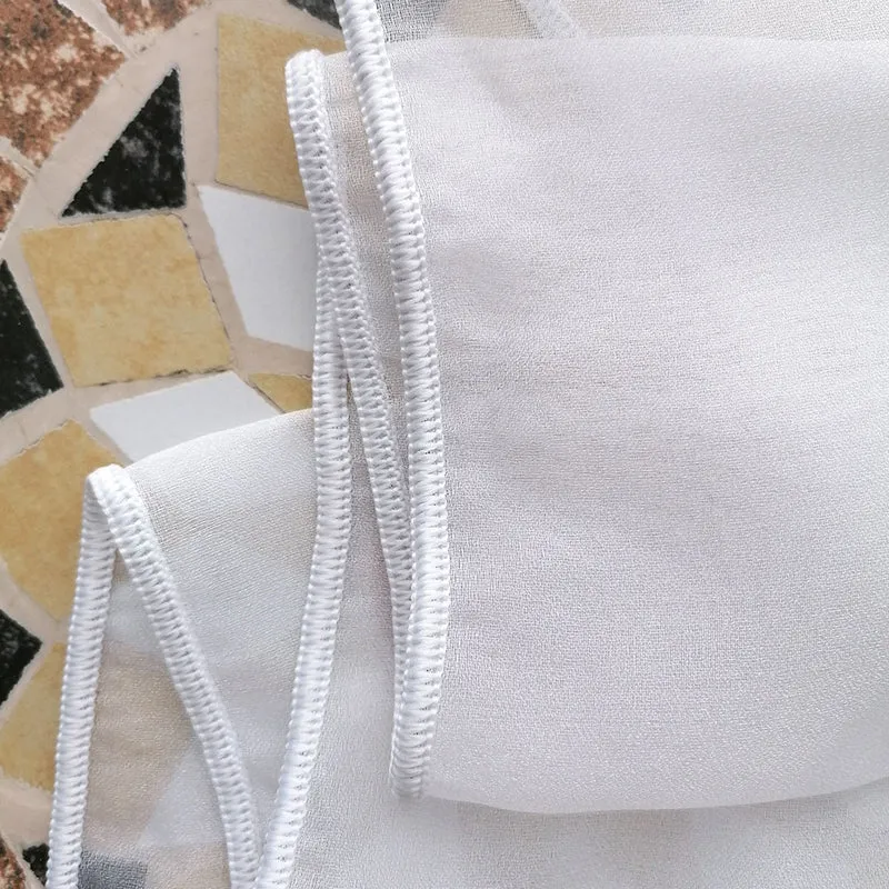 Schiebegardine aus leichtem Voile Weiß - mit Kräuselband (1 Stück)