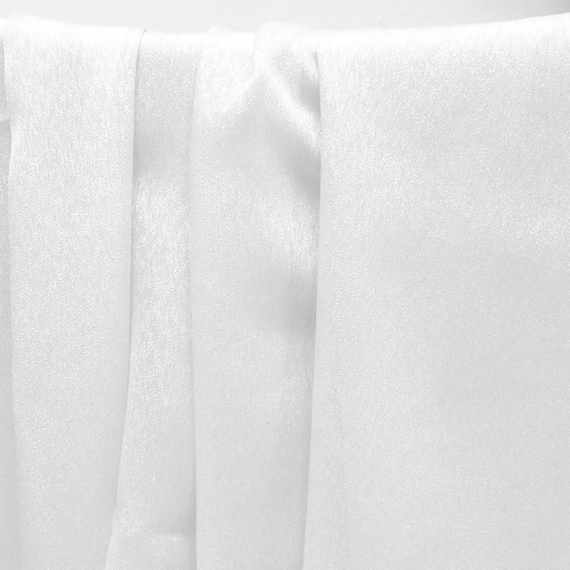 Gardine mit edlem Glanzeffekt Semi Organza transparent Weiß – mit Kräuselband (1 Stück)