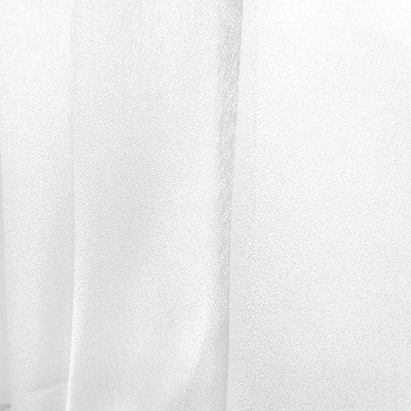 Gardine mit edlem Glanzeffekt Semi Organza transparent Weiß – mit Kräuselband (1 Stück)