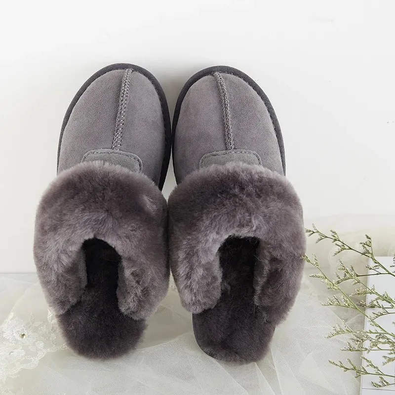 Weiche Winterpantoffeln aus Wolle – Hochwertiger Komfort aus Lammfell für drinnen