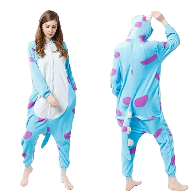 Unisex-Winter-Tier-Einteiler – Lustige, flauschige Schlafanzüge für Kinder und Erwachsene