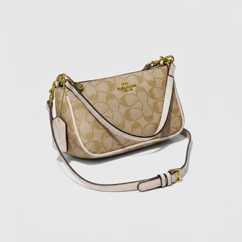 Damen-Umhängetasche – Multifunktionale Schultertasche aus PU-Leder mit klassischem geometrischem Muster