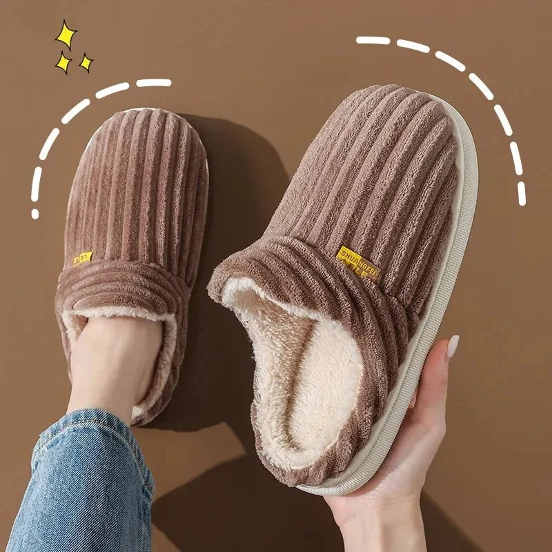 Litfun Neue flauschige Winterpantoffeln für Damen – Gemütliche Plüschpantoffeln mit weicher Sohle für optimalen Komfort in Innenräumen