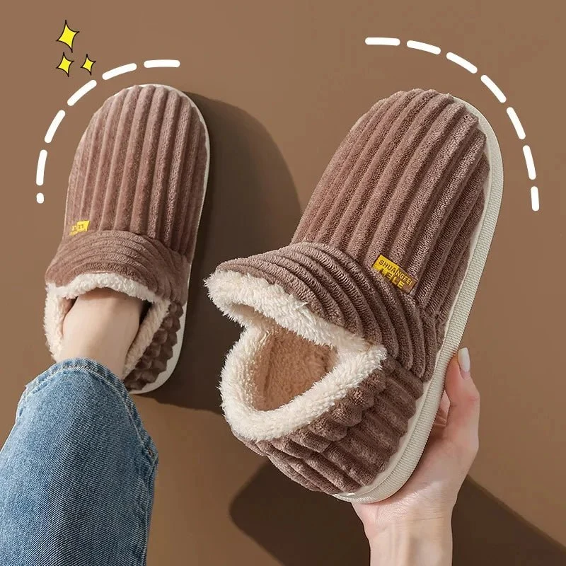 Litfun Neue flauschige Winterpantoffeln für Damen – Gemütliche Plüschpantoffeln mit weicher Sohle für optimalen Komfort in Innenräumen