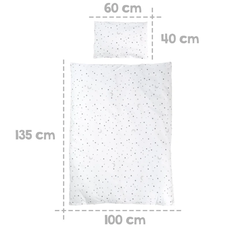 Komplettbettset "Sternenzauber" – 70 x 140 cm, weiß, 3-fach verstellbar, inkl. Zubehör