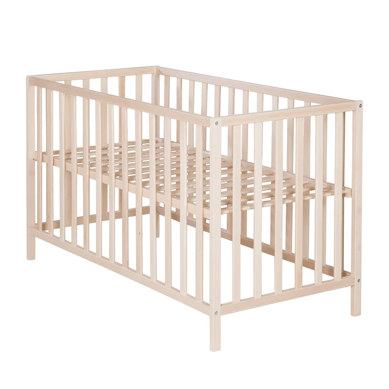 Kinderbett "Cosi" – 60 x 120 cm, natur (Buche massiv), höhenverstellbar