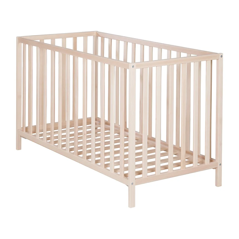Kinderbett "Cosi" – 60 x 120 cm, natur (Buche massiv), höhenverstellbar