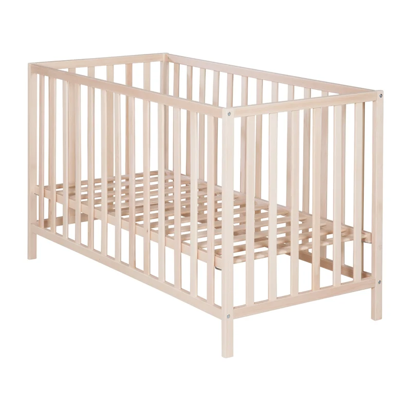 Kinderbett "Cosi" – 60 x 120 cm, natur (Buche massiv), höhenverstellbar