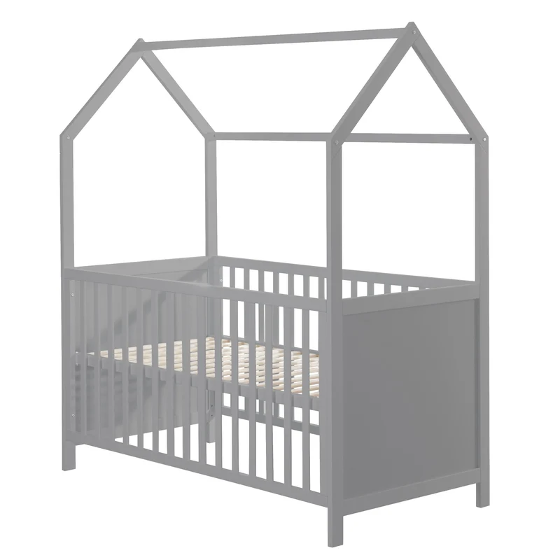 Hausbett – 70 x 140 cm, taupe, verstell-/umbaubar (FSC zertifiziert)