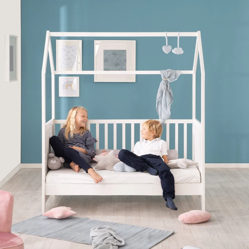 Hausbett – 70 x 140 cm, taupe, verstell-/umbaubar (FSC zertifiziert)