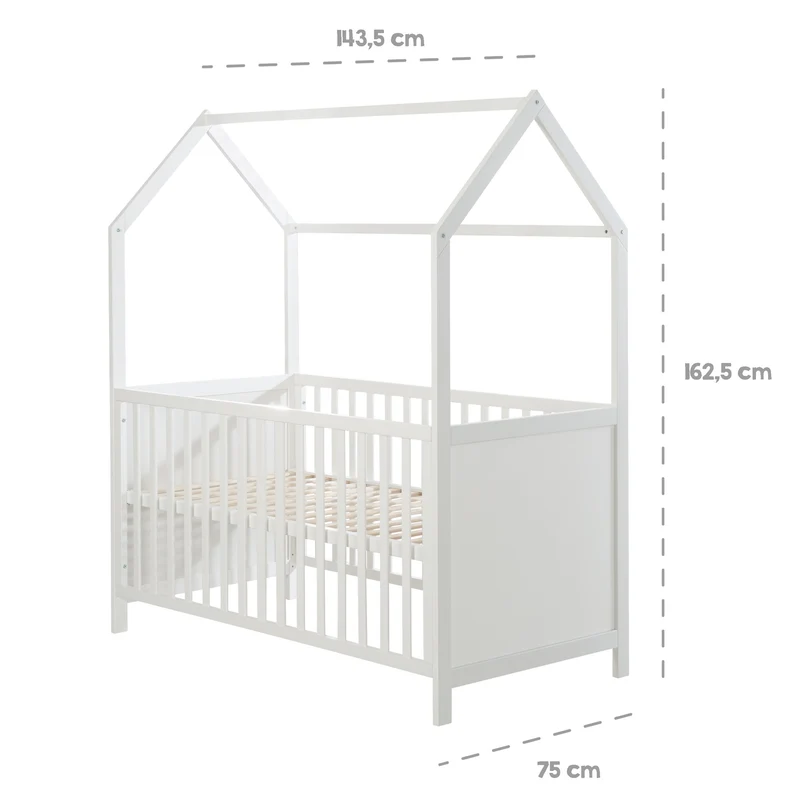 Hausbett – 70 x 140 cm, taupe, verstell-/umbaubar (FSC zertifiziert)