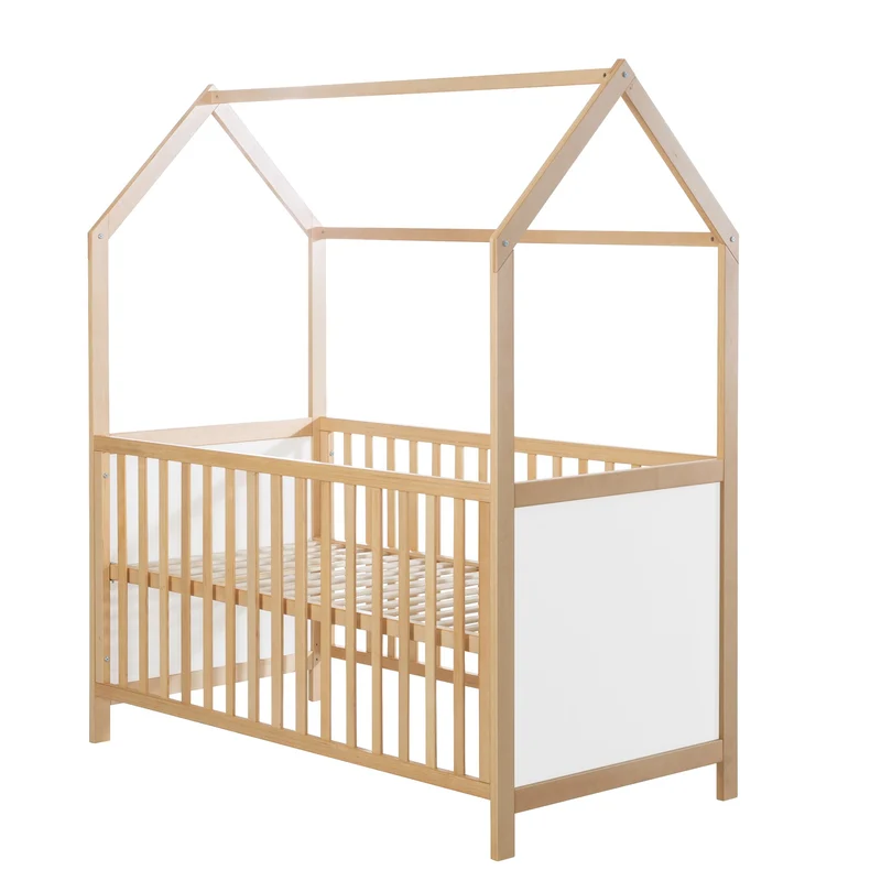 Hausbett – 70 x 140 cm, natur, verstell-/umbaubar (FSC zertifiziert)