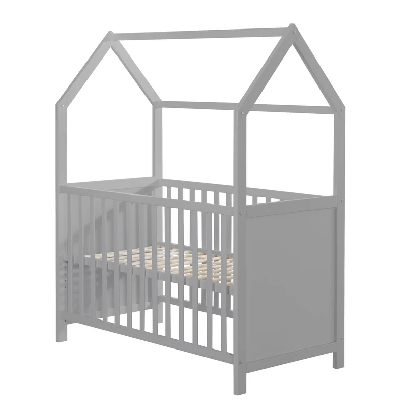 Hausbett – 60 x 120 cm, taupe, verstell-/umbaubar (FSC zertifiziert)