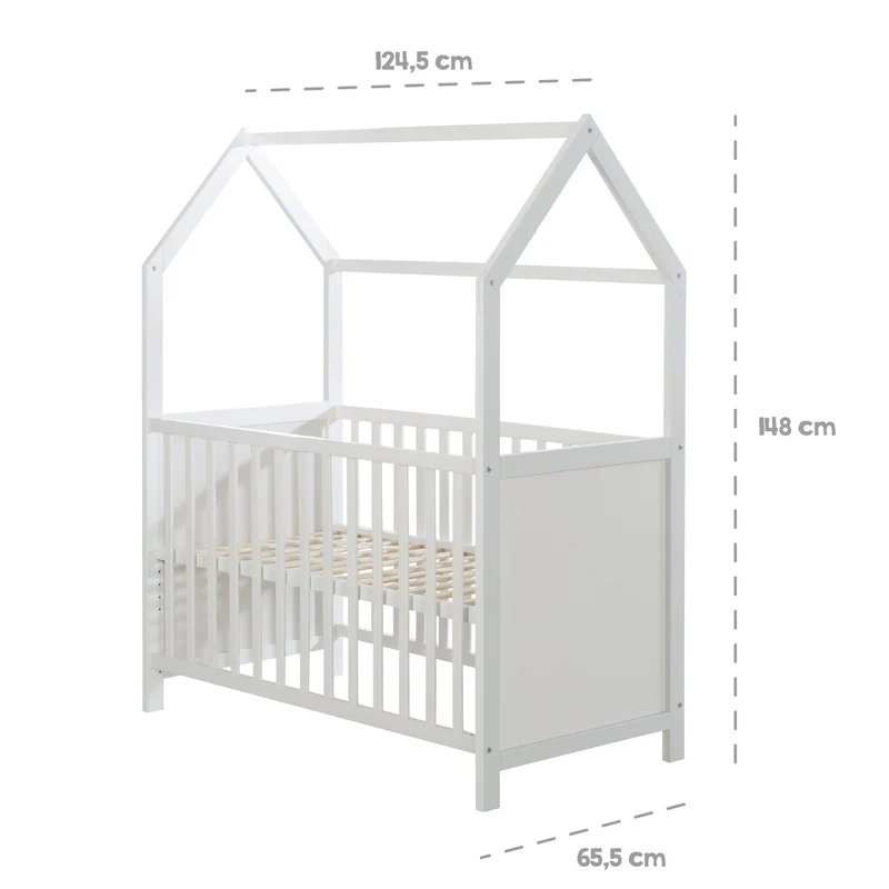 Hausbett – 60 x 120 cm, taupe, verstell-/umbaubar (FSC zertifiziert)