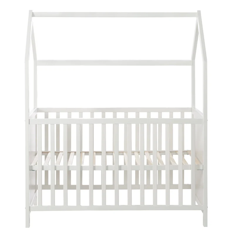 Hausbett – 60 x 120 cm, weiß, verstell-/umbaubar (FSC zertifiziert)