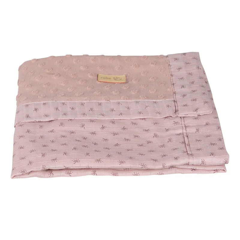 Babydecke "Lil Planet" – Terry Dots, Bio-Baumwolle, GOTS zertifiziert, 80 x 80 cm, rosa/mauve