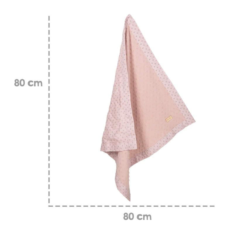 Babydecke "Lil Planet" – Terry Dots, Bio-Baumwolle, GOTS zertifiziert, 80 x 80 cm, rosa/mauve