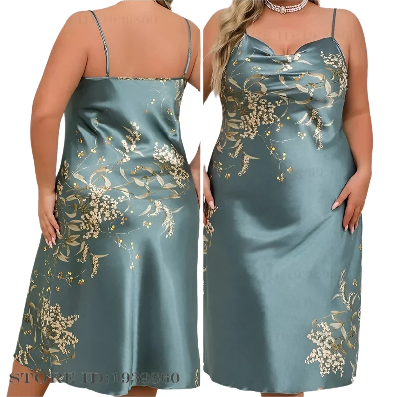 Damen-Bademantel-Set in Übergröße, 1- oder 2-teilig, langer Kimono-Bademantel/Nachthemd, Größen 3XL, 5XL