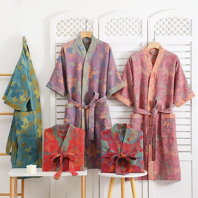 Kimono-Bademäntel aus Baumwolle für Paare – saugfähig, schnelltrocknend und stilvoll