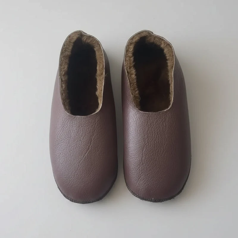 Hausschuhe aus Lammfell – Barfußschuhe aus echtem Leder für Damen und Herren