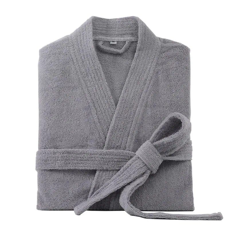 Langer Frottee-Bademantel für Herren, Kimono-Bademantel für Damen, Morgenmantel