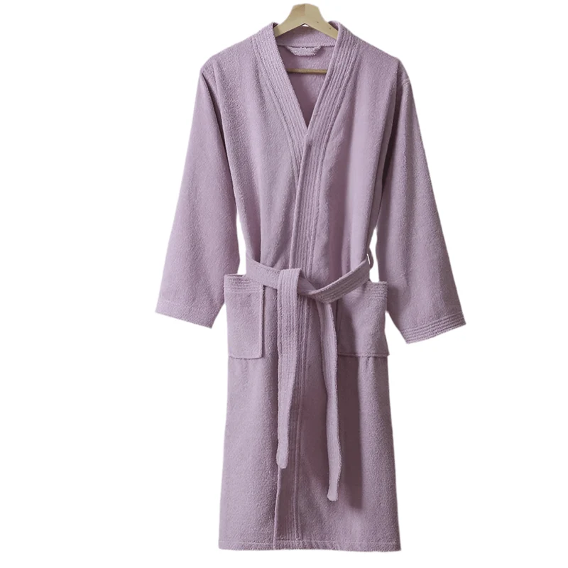 Langer Frottee-Bademantel für Herren, Kimono-Bademantel für Damen, Morgenmantel