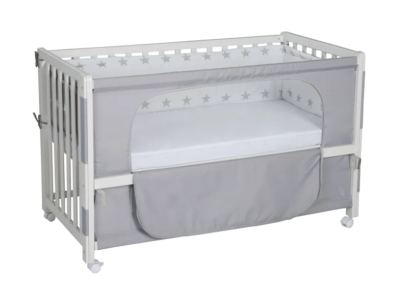 Room Bed "Little Stars" – 60 x 120 cm, Beistellbett zum Elternbett mit kompletter Ausstattung