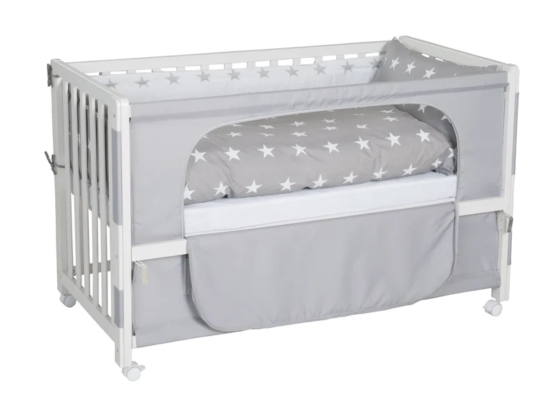 Room Bed "Little Stars" – 60 x 120 cm, Beistellbett zum Elternbett mit kompletter Ausstattung