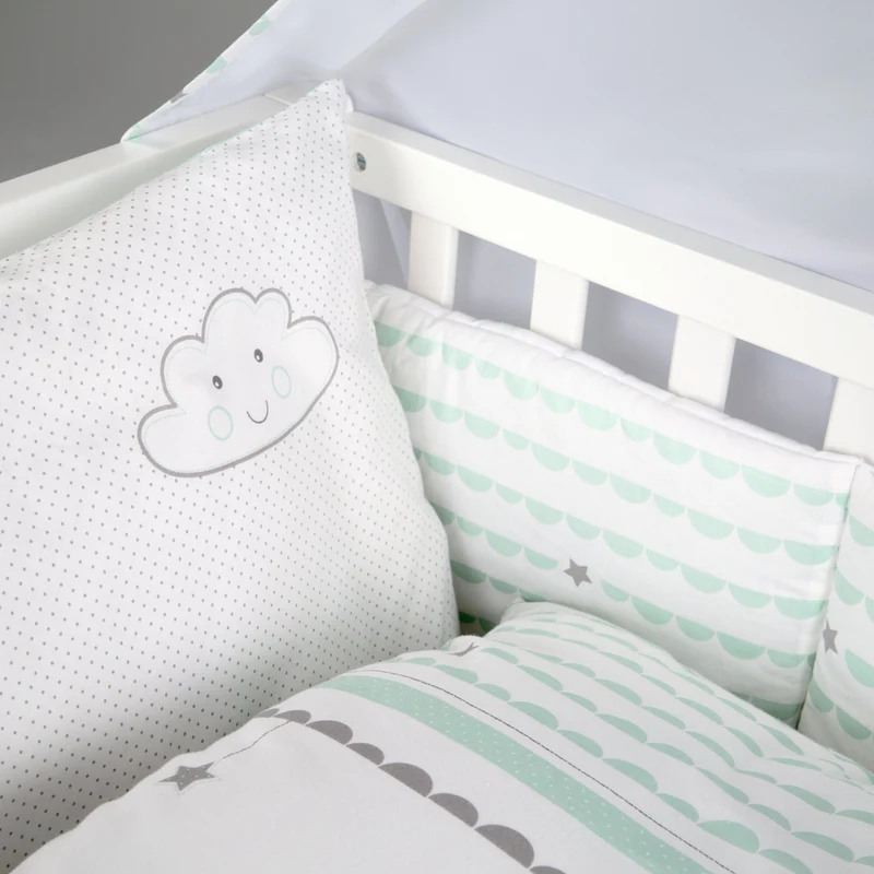 Room Bed "Happy Cloud" – 60 x 120 cm, Beistellbett zum Elternbett, komplette Ausstattung
