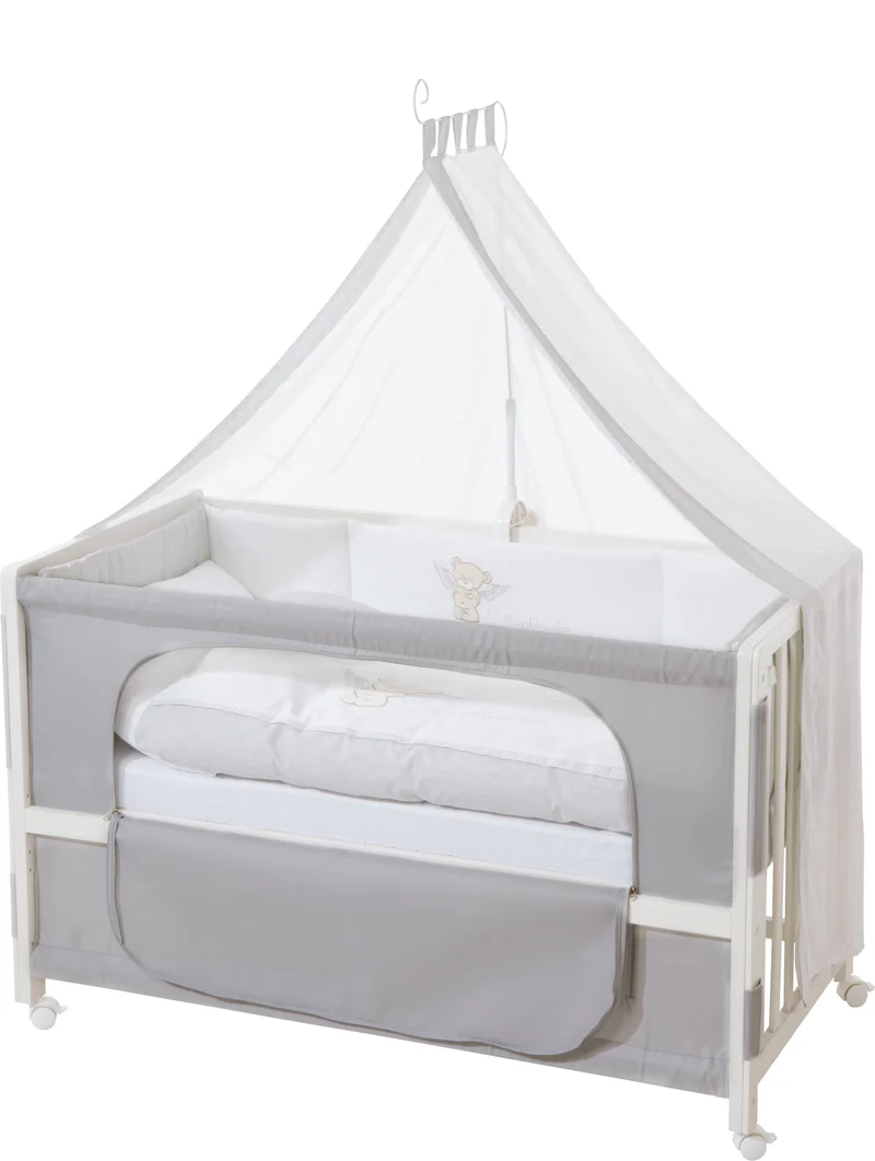 Room Bed "Heartbreaker" – 60 x 120 cm, Beistellbett zum Elternbett, komplette Ausstattung