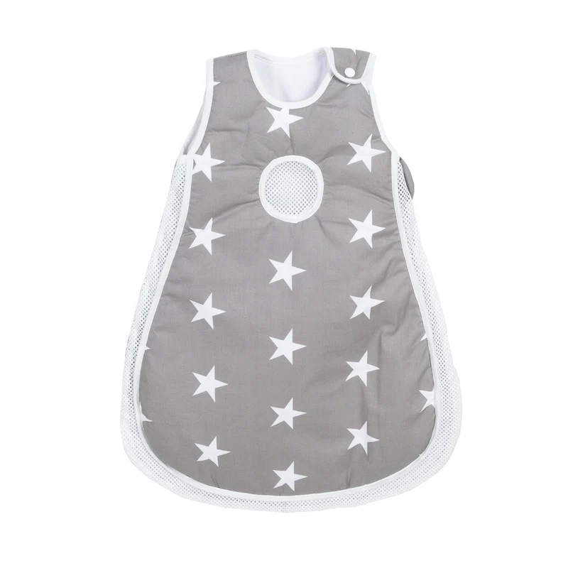 Room Bed "safe asleep®" – 60 x 120 cm, "Little Stars", Beistellbett inkl. Zubehör, taupe, lackiert