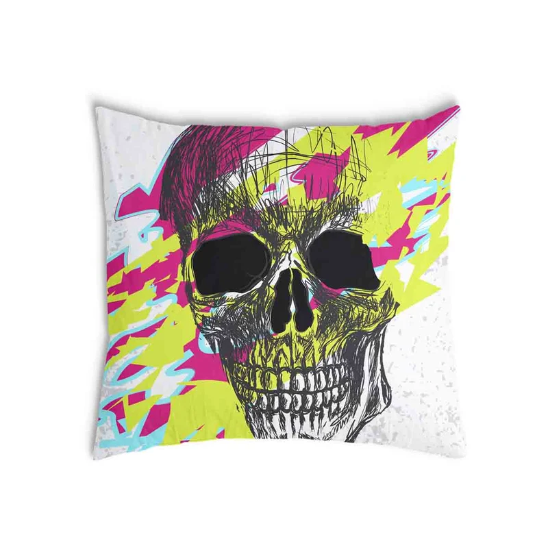 Gesundheitskissen Totenkopf Bunt